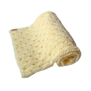 Yellow baby/toddler blanket handmade/crochet